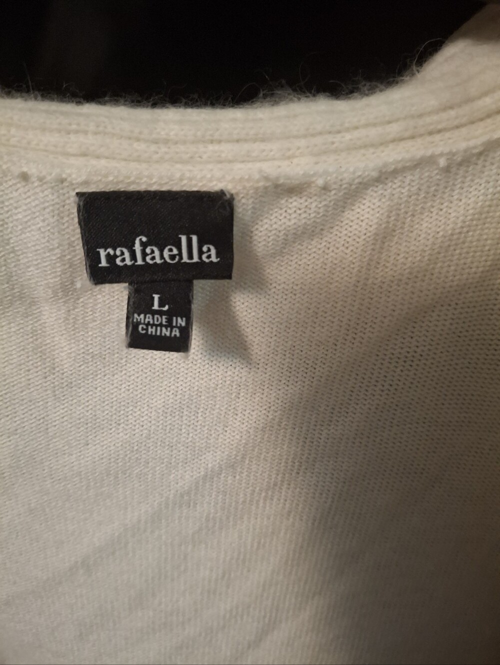 Rafaella Cream Ruffle-Front Cardigan - Picture 2 of 2